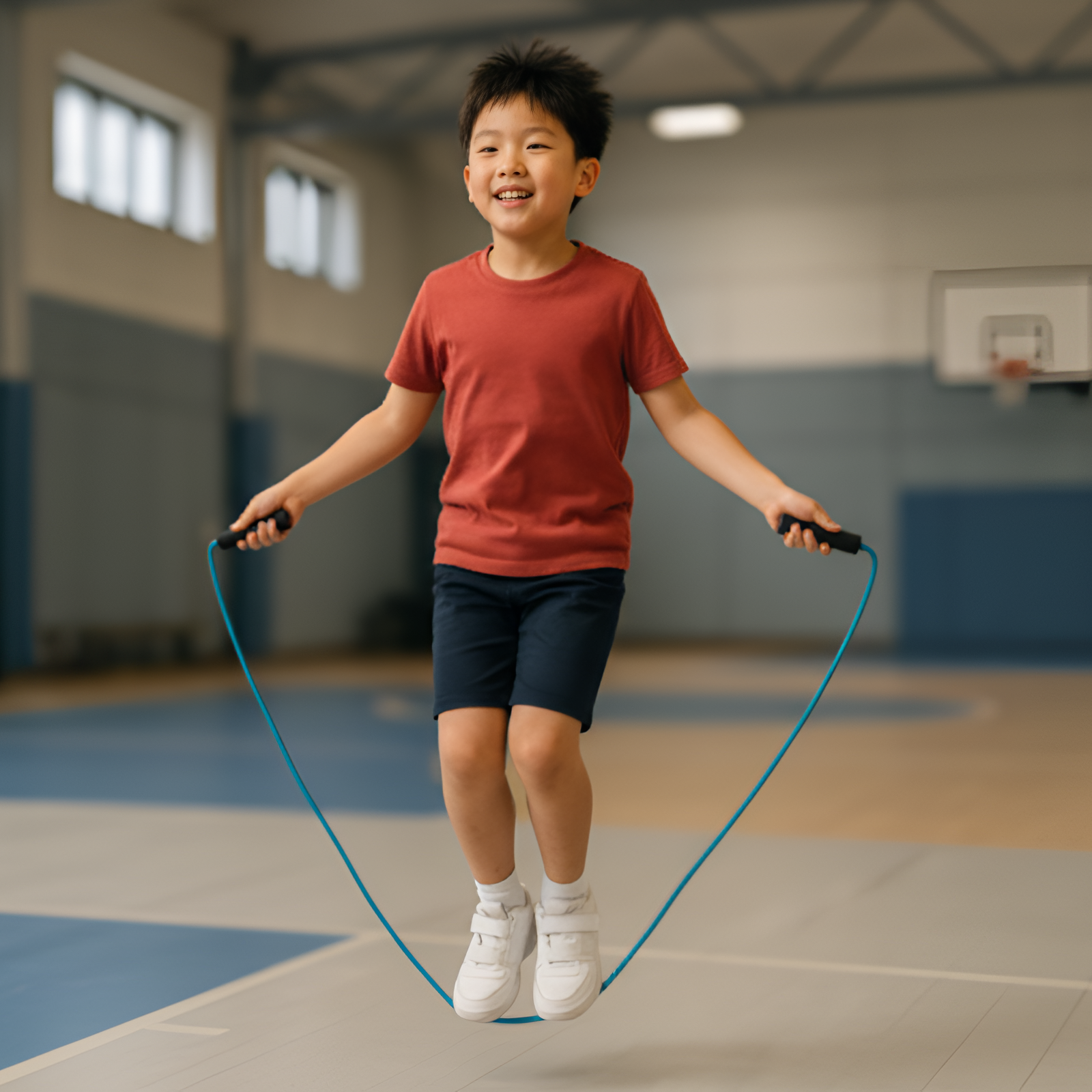 줄넘기 하는 사람의 모습